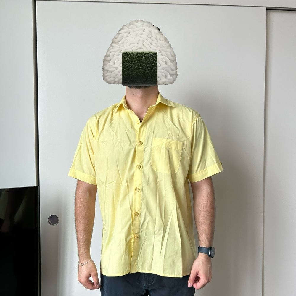 Yellow button down